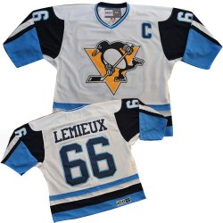 Mario Lemieux Pittsburgh Penguins CCM Authentic White/ Throwback Jersey (Blue)
