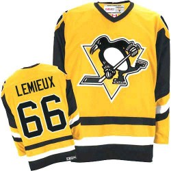 Mario Lemieux Pittsburgh Penguins CCM Authentic Throwback Jersey (Gold)
