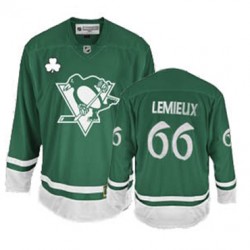 Mario Lemieux Pittsburgh Penguins Reebok Authentic St Patty's Day Jersey (Green)