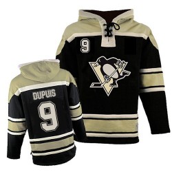 Pascal Dupuis Pittsburgh Penguins Authentic Old Time Hockey Sawyer Hooded Sweatshirt Jersey (Black)