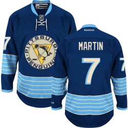 Paul Martin Pittsburgh Penguins Reebok Authentic Vintage New Third Jersey (Navy Blue)