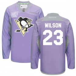 Scott Wilson Pittsburgh Penguins Reebok Premier 2016 Hockey Fights Cancer Practice Jersey (Purple)