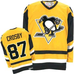 Sidney Crosby Pittsburgh Penguins CCM Authentic Throwback Jersey (Gold)