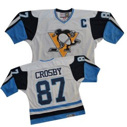 Sidney Crosby Pittsburgh Penguins CCM Authentic White/ Throwback Jersey (Blue)