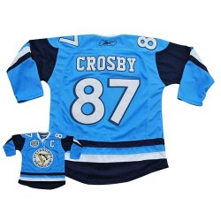 Sidney Crosby Pittsburgh Penguins Reebok Authentic Vintage Winter Classic Jersey (Light Blue)
