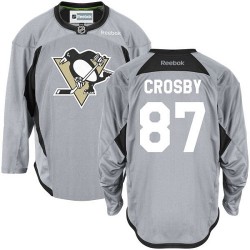 Sidney Crosby Pittsburgh Penguins Reebok Premier Practice Jersey (Grey)