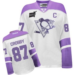 Sidney Crosby Pittsburgh Penguins Reebok Women's Authentic Thanksgiving Jersey (White/Purple)