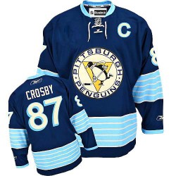 Sidney Crosby Pittsburgh Penguins Reebok Youth Authentic Vintage New Third Jersey (Navy Blue)