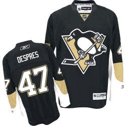 Simon Despres Pittsburgh Penguins Reebok Authentic Home Jersey (Black)