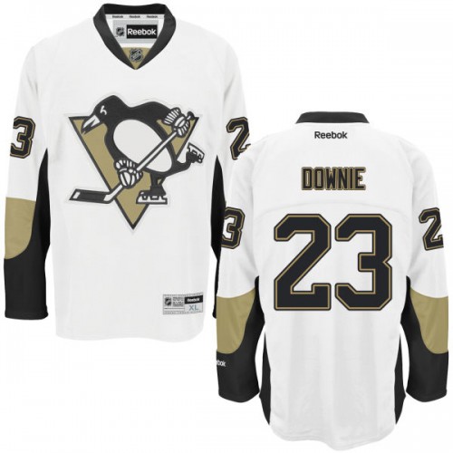 Steve Downie Pittsburgh Penguins Reebok Authentic Away Jersey (White)