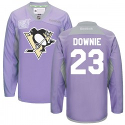 Steve Downie Pittsburgh Penguins Reebok Authentic 2016 Hockey Fights Cancer Practice Jersey (Purple)