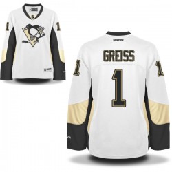 Thomas Greiss Pittsburgh Penguins Reebok Women's Authentic Away Jersey (White)