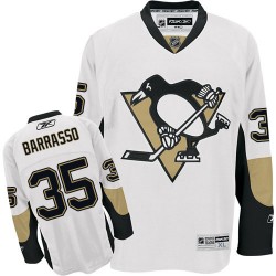Tom Barrasso Pittsburgh Penguins Reebok Authentic Away Jersey (White)