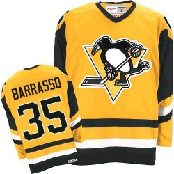 Tom Barrasso Pittsburgh Penguins CCM Authentic Throwback Jersey (Gold)