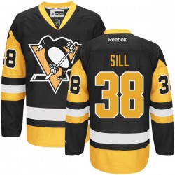 Zach Sill Pittsburgh Penguins Reebok Authentic Alternate Jersey (Black)