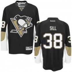 Zach Sill Pittsburgh Penguins Reebok Authentic Home Jersey (Black)