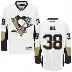 Zach Sill Pittsburgh Penguins Reebok Authentic Away Jersey (White)