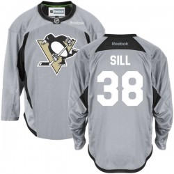 Zach Sill Pittsburgh Penguins Reebok Authentic Gray Practice Team Jersey ()