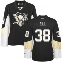 Zach Sill Pittsburgh Penguins Reebok Women's Authentic Home Jersey (Black)