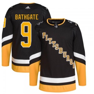 Andy Bathgate Pittsburgh Penguins Adidas Youth Authentic 2021/22 Alternate Primegreen Pro Player Jersey (Black)