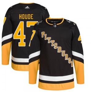 Samuel Houde Pittsburgh Penguins Adidas Youth Authentic 2021/22 Alternate Primegreen Pro Player Jersey (Black)