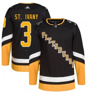 Jack St. Ivany Pittsburgh Penguins Adidas Youth Authentic 2021/22 Alternate Primegreen Pro Player Jersey (Black)