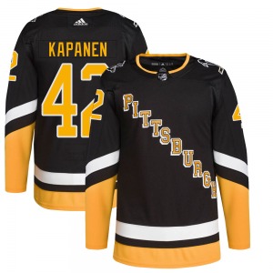 Kasperi Kapanen Pittsburgh Penguins Adidas Youth Authentic 2021/22 Alternate Primegreen Pro Player Jersey (Black)
