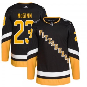 Brock McGinn Pittsburgh Penguins Adidas Youth Authentic 2021/22 Alternate Primegreen Pro Player Jersey (Black)