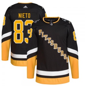 Matt Nieto Pittsburgh Penguins Adidas Youth Authentic 2021/22 Alternate Primegreen Pro Player Jersey (Black)