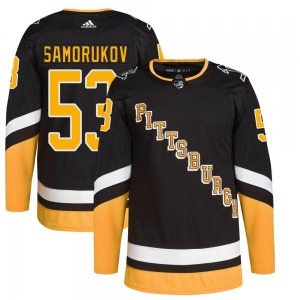 Dmitri Samorukov Pittsburgh Penguins Adidas Youth Authentic 2021/22 Alternate Primegreen Pro Player Jersey (Black)