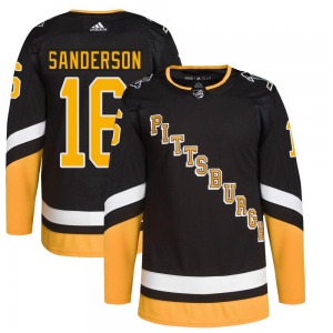 Derek Sanderson Pittsburgh Penguins Adidas Youth Authentic 2021/22 Alternate Primegreen Pro Player Jersey (Black)