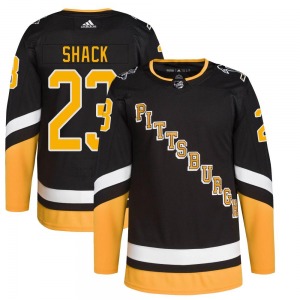 Eddie Shack Pittsburgh Penguins Adidas Youth Authentic 2021/22 Alternate Primegreen Pro Player Jersey (Black)