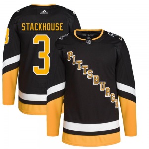 Ron Stackhouse Pittsburgh Penguins Adidas Youth Authentic 2021/22 Alternate Primegreen Pro Player Jersey (Black)