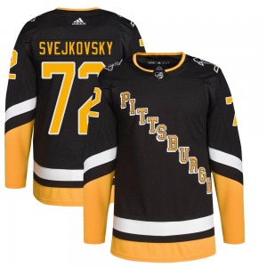Lukas Svejkovsky Pittsburgh Penguins Adidas Youth Authentic 2021/22 Alternate Primegreen Pro Player Jersey (Black)