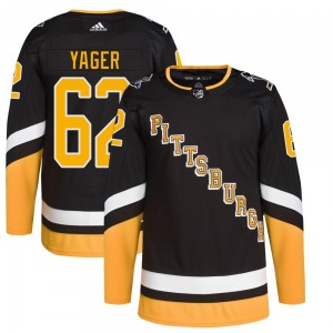 Brayden Yager Pittsburgh Penguins Adidas Youth Authentic 2021/22 Alternate Primegreen Pro Player Jersey (Black)