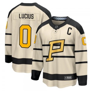 Cruz Lucius Pittsburgh Penguins Fanatics Branded Breakaway 2023 Winter Classic Jersey (Cream)