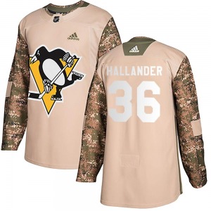 Filip Hallander Pittsburgh Penguins Adidas Authentic Veterans Day Practice Jersey (Camo)