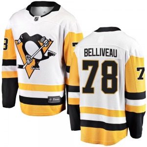 Isaac Belliveau Pittsburgh Penguins Fanatics Branded Youth Breakaway Away Jersey (White)
