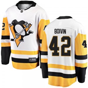 Leo Boivin Pittsburgh Penguins Fanatics Branded Youth Breakaway Away Jersey (White)