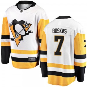 Rod Buskas Pittsburgh Penguins Fanatics Branded Youth Breakaway Away Jersey (White)