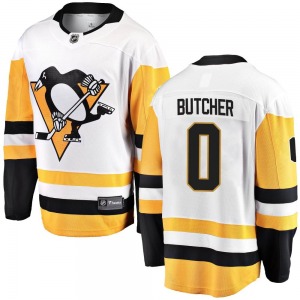 Will Butcher Pittsburgh Penguins Fanatics Branded Youth Breakaway Away Jersey (White)
