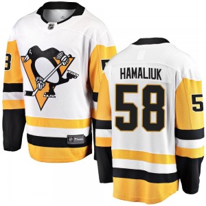 Dillon Hamaliuk Pittsburgh Penguins Fanatics Branded Youth Breakaway Away Jersey (White)