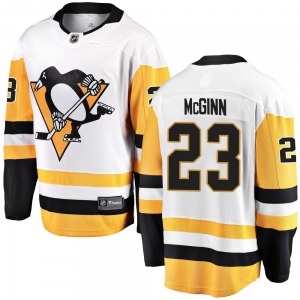Brock McGinn Pittsburgh Penguins Fanatics Branded Youth Breakaway Away Jersey (White)