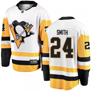 Ty Smith Pittsburgh Penguins Fanatics Branded Youth Breakaway Away Jersey (White)