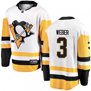 Yannick Weber Pittsburgh Penguins Fanatics Branded Youth Breakaway Away Jersey (White)