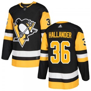 Filip Hallander Pittsburgh Penguins Adidas Youth Authentic Home Jersey (Black)
