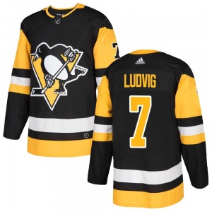 John Ludvig Pittsburgh Penguins Adidas Youth Authentic Home Jersey (Black)