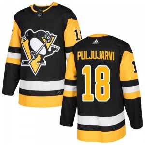 Jesse Puljujarvi Pittsburgh Penguins Adidas Youth Authentic Home Jersey (Black)