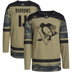 Dave Burrows Pittsburgh Penguins Adidas Youth Authentic Military Appreciation Practice Jersey (Camo)