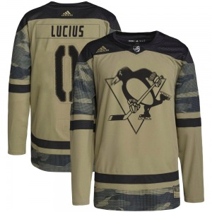 Cruz Lucius Pittsburgh Penguins Adidas Youth Authentic Military Appreciation Practice Jersey (Camo)